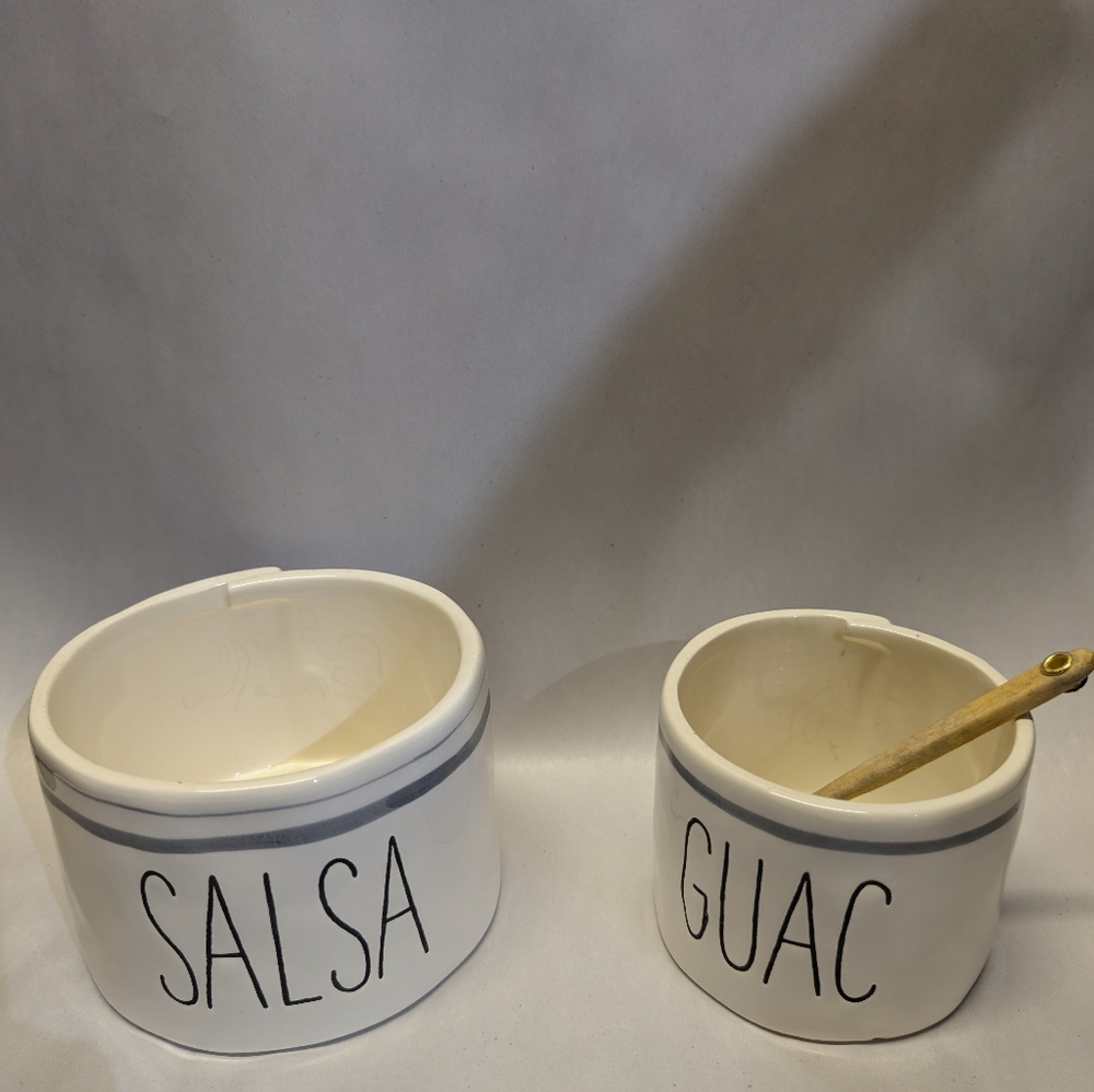 Rae Dunn Artisan Salsa and Guac Ceramic‎ Bowls